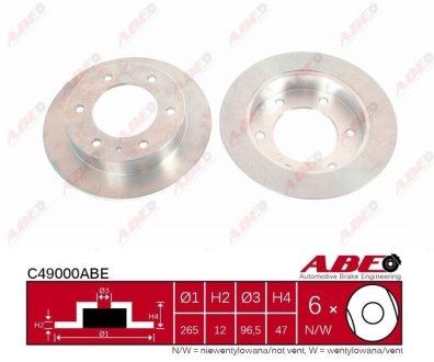 Гальмівний диск ABE C49000ABE