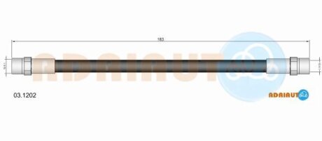 VW Шланг гальмівний задній T4 91- ADRIAUTO 031202