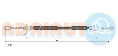 Фото трос зупиночних гальм ADRIAUTO 090261 Трос зупиночних гальм ADRIAUTO 090261