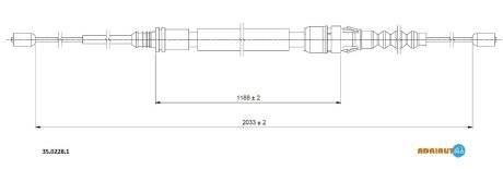 Трос остановочных тормозов ADRIAUTO 3502281