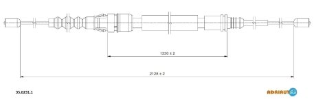 Трос остановочных тормозов ADRIAUTO 3502311