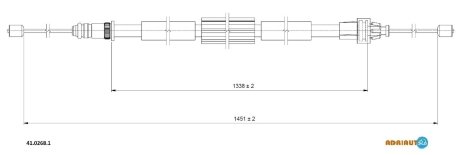Трос остановочных тормозов ADRIAUTO 4102681