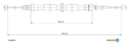 Трос остановочных тормозов ADRIAUTO 4102921