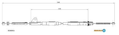 Трос остановочных тормозов ADRIAUTO 5202191