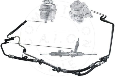 Шланг гідропідсилювача Ford Focus 1.4/1.6 04-12 (к-кт) AIC 54985