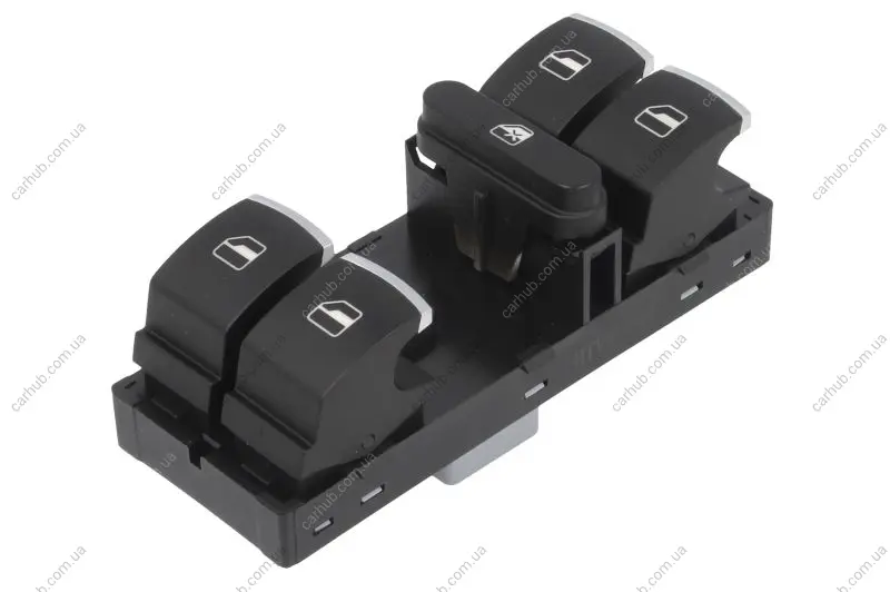 Кнопка піднімання вікна передн лів VW AMAROK, CC B7, GOLF PLUS V, GOLF VI, JETTA IV, PASSAT ALLTRACK B7, PASSAT B7, TIGUAN, TOURAN 1.2-3.6 01.05- AKUSAN K01W052AKN (фото 1)