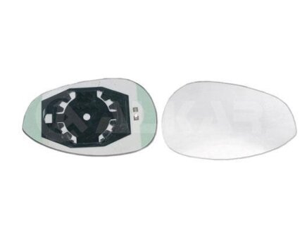 Скло дзеркала (з підігрівом) Fiat Punto 05-/500 07- (R) (опук.) ALKAR 6412547