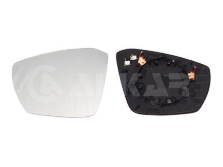 Скло дзеркала (з підігрівом) Skoda Octavia 12-21/VW T-Roc/T-Cross 17- (L) ALKAR 6431531