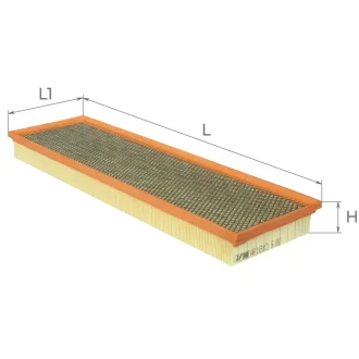 Фільтр повітряний BMW 3 (E36)/5 (E34/E39)/7 (E38) 2.5td/tds M51 91-01 (з сіткою) ALPHA FILTER AF1810s