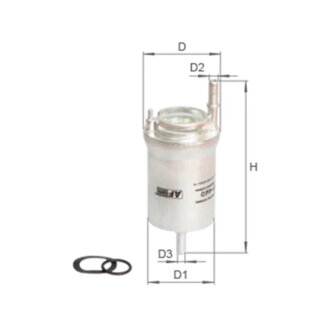 Фільтр паливний ALPHA FILTER AF460