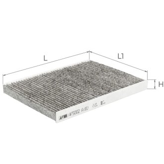 Фільтр салону VW Caddy II/Golf III/Skoda Octavia -10 (вугільний) ALPHA FILTER AF5002A