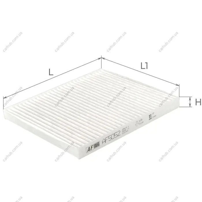 Фільтр салону Fiat Panda 1.1-1.4 JTD 95-/Ford Ka 1.2/1.3 TDCi 08-16 ALPHA FILTER AF5052 (фото 1)