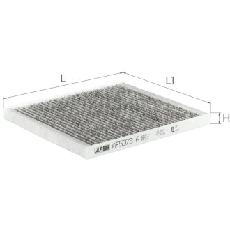 Фільтр салону Hyundai Accent/i40/Veloster 10-/Tucson 04-10/Kia Rio/Sportage/Carens 04- (вугільний) ALPHA FILTER AF5073A