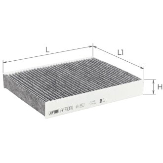 Фільтр салону Ford Fiesta/Fusion 01- (вугільний) ALPHA FILTER AF5081A