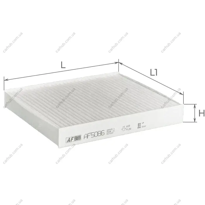 Фільтр салону Lexus NX 21-/ES/RX/UX/Mazda CX-9/Subaru Impreza/Toyota Camry/C-HR/Corolla/Rav4 16- ALPHA FILTER AF5086 (фото 1)