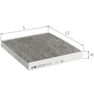 Фільтр салону Hyundai Santa Fe/Grandeur 06-12/Sonata 05-/Kia Magentis 01-08 (вугільний) ALPHA FILTER AF5092A