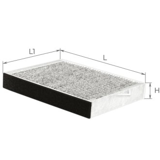 Фільтр салону BMW 3 (F30/F80) 1.6-4.0D 11- (вугільний) ALPHA FILTER AF5096A