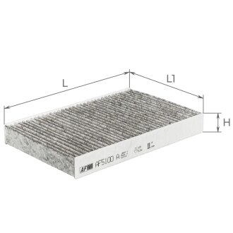 Фільтр салону Nissan Tiida/Pulsar 14-/Juke/Renault Fluence 10- (вугільний) ALPHA FILTER AF5100A