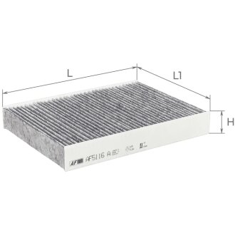 Фільтр салону Renault Trafic III 14- (вугільний) ALPHA FILTER AF5116A