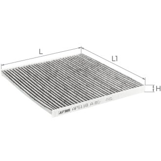 Фільтр салону Hyundai Santa Fe 05-/Sonata 09-/Kia Optima 12- (вугільний) ALPHA FILTER AF5118A