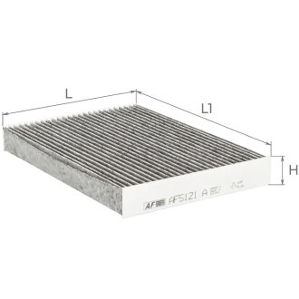 Фільтр салону Dacia Dokker/Lodgy/Renault Zoe 12- (вугільний) ALPHA FILTER AF5121A