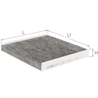 Фільтр салону Citroen Berlingo/Peugeot Partner 1.1-2.0HDI 96-11 (вугільний) ALPHA FILTER AF5135A