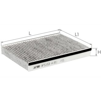 Фільтр салону Fiat 500L/500X 12-/Jeep Compass 17-/Renegade 14- (вугільний) ALPHA FILTER AF5153A