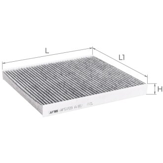 Фільтр салону Jeep Grand Cherokee/Dodge Durango 11- (вугільний) ALPHA FILTER AF5159A