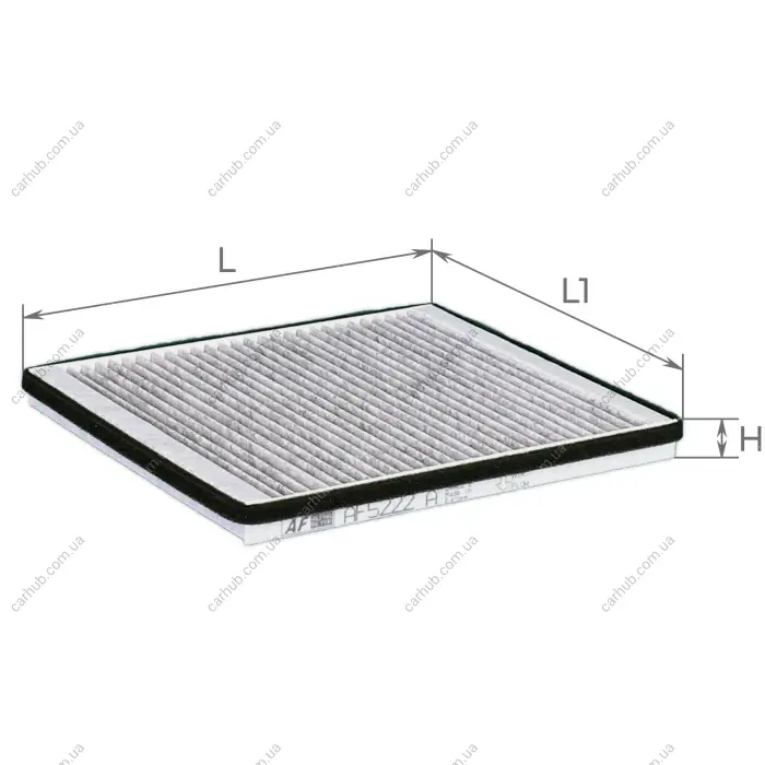 Фільтр салону Chery M11 11- (вугільний) ALPHA FILTER AF5222a (фото 1)