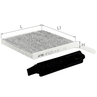 Фільтр салону Renault Clio 05-14/Duster 10-18/Logan 04-/Nissan Micra 03-10/Note 06-13 (вугільний) ALPHA FILTER AF5229A