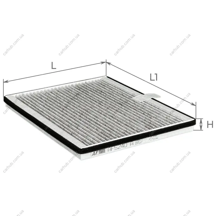Фільтр салону Chery Elara 1.5-2.0 06- (вугільний) ALPHA FILTER AF5240a (фото 1)