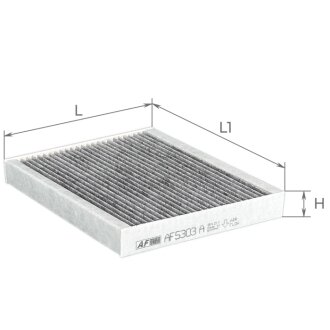 Фільтр салону Hyundai Ioniq 19-/Tucson/Kia Sportage IV 15- (вугільний) ALPHA FILTER AF5303A