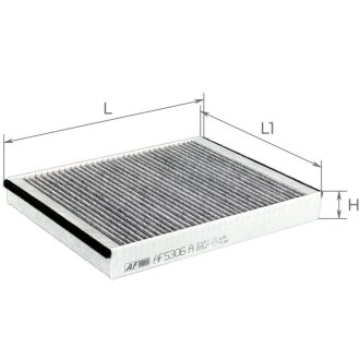 Фільтр салону Ford Mustang 2.3EcoBoost/5.0 V8 15- (вугільний) ALPHA FILTER AF5306A