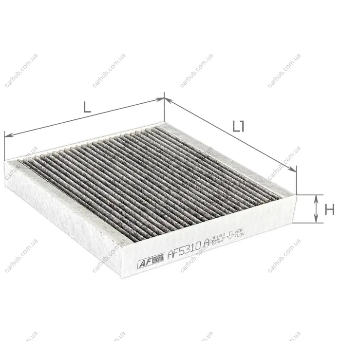 Фільтр салону Yuan Plus/Pro/Up 21- (вугільний) ALPHA FILTER AF5310a (фото 1)