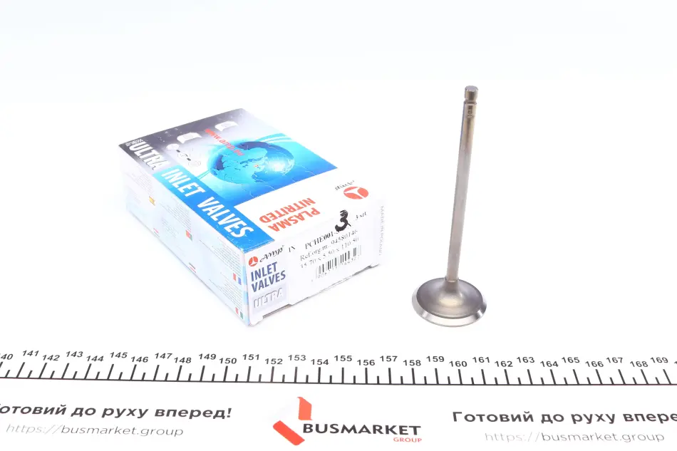 Клапан (впуск) Chevrolet Aveo/Kalos/Matiz/Daewoo Damas/Matiz/Tico 0.8-1.2 (35.7х5.5x110.5) (азот.) AMP PCHE001-S-0-N (фото 1)