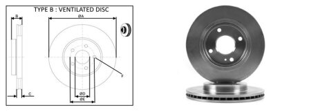 Фото диск гальмiвний APLUS 61282AP Диск гальмiвний APLUS 61282AP