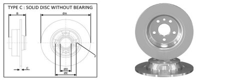 Диск гальмівний APLUS 61287AP