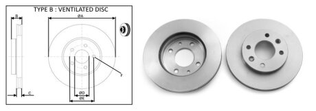 Диск гальмівний APLUS 61340AP