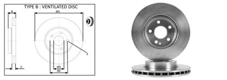 Фото диск гальмівний APLUS 61353AP Диск гальмівний APLUS 61353AP