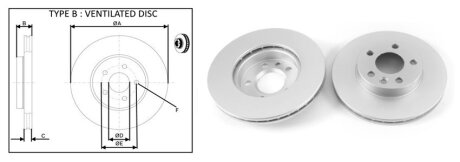 Фото диск гальмівний APLUS 61547AP Диск гальмівний APLUS 61547AP