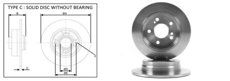 Фото диск гальмівний APLUS 61623AP Диск гальмівний APLUS 61623AP