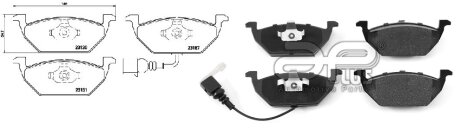 Фото колодки гальмiвнi, лiв/прав, пер APLUS 71134AAP Колодки гальмiвнi, лiв/прав, пер APLUS 71134AAP