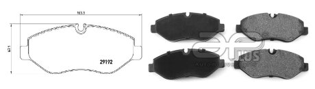 Колодки гальмiвнi, лiв/прав, пер APLUS 71197AAP