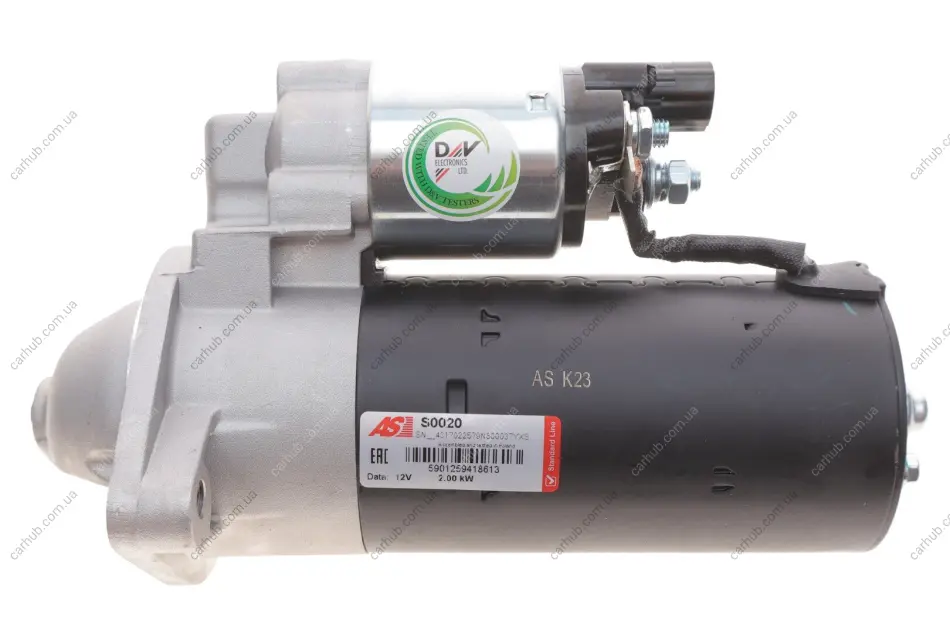 Стартер Toyota Avensis 2.0 D 97-03 (12V/2.0kw) (z=9) AS AS-PL S0020 (фото 1)