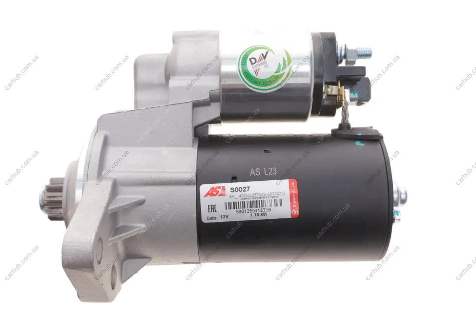 Стартер Audi A3/Ford Galaxy/VW Caddy/Golf/Passat/Skoda Octavia 1,4-2.0/1.9 SDI/TDI 91-05 (1.1kw) (z=9) AS-PL S0027 (фото 1)