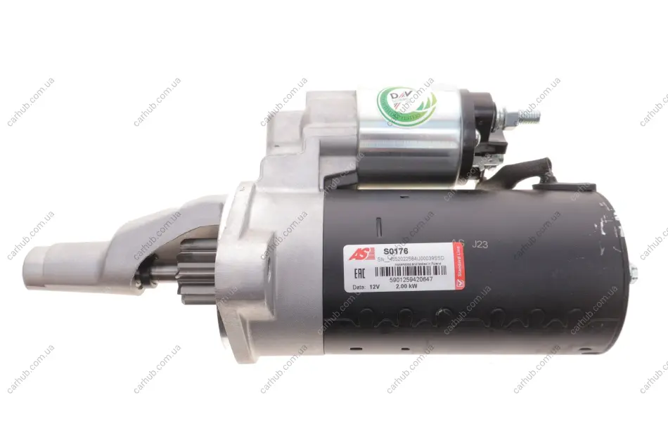 Стартер Audi A4/A6/A8 2.5 TDI 97-06 (2kw) (z=10) AS-PL S0176 (фото 1)