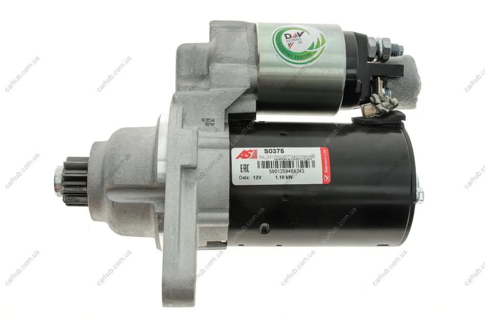 Стартер Audi A3/Skoda Octavia/VW Golf 1.2 TSI 08-13 (12V/1.1kw) (z=10) AS-PL S0375 (фото 1)