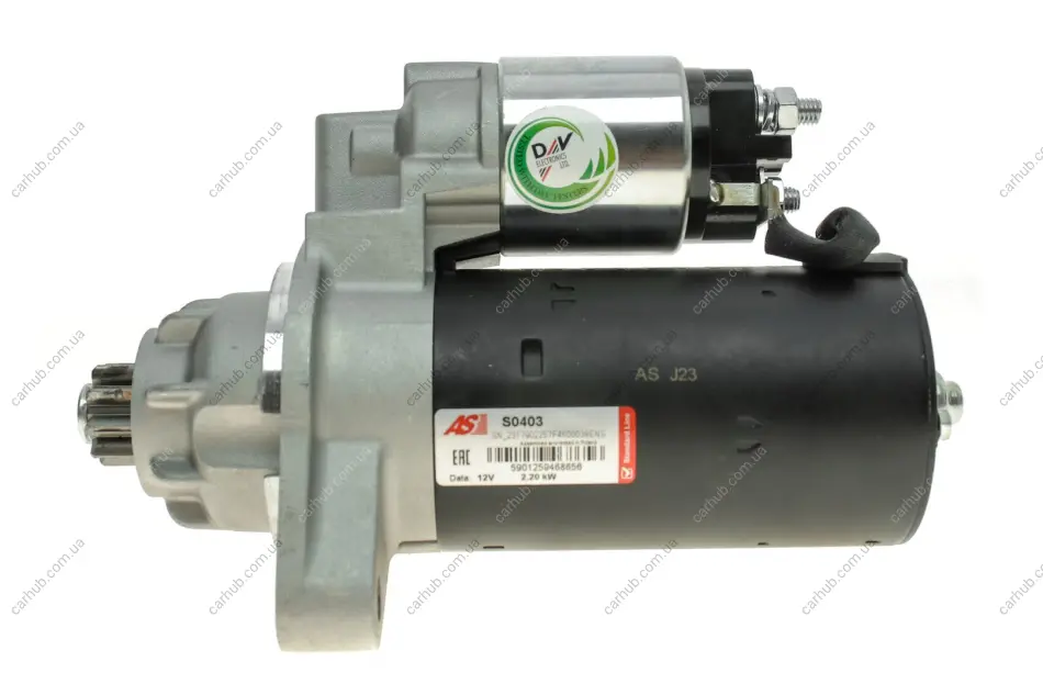 Стартер VW Touareg 2.5 R5 TDI 03-10 (2.2kw) (z=9) AS-PL S0403 (фото 1)