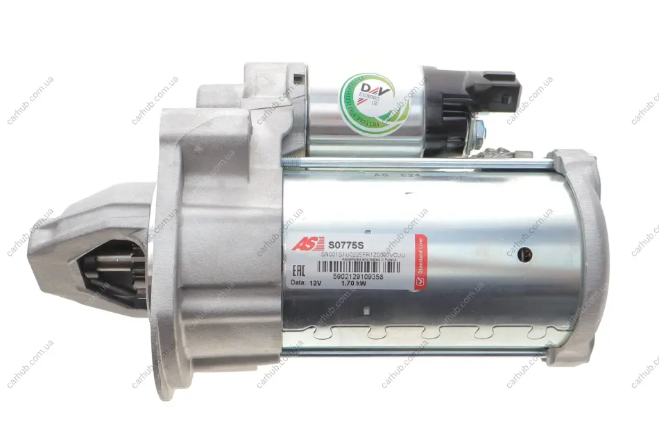 Стартер Peugeot Partner 1.6 BlueHDI 14- (12V/1.7kw) (z=12) AS-PL S0775S (фото 1)