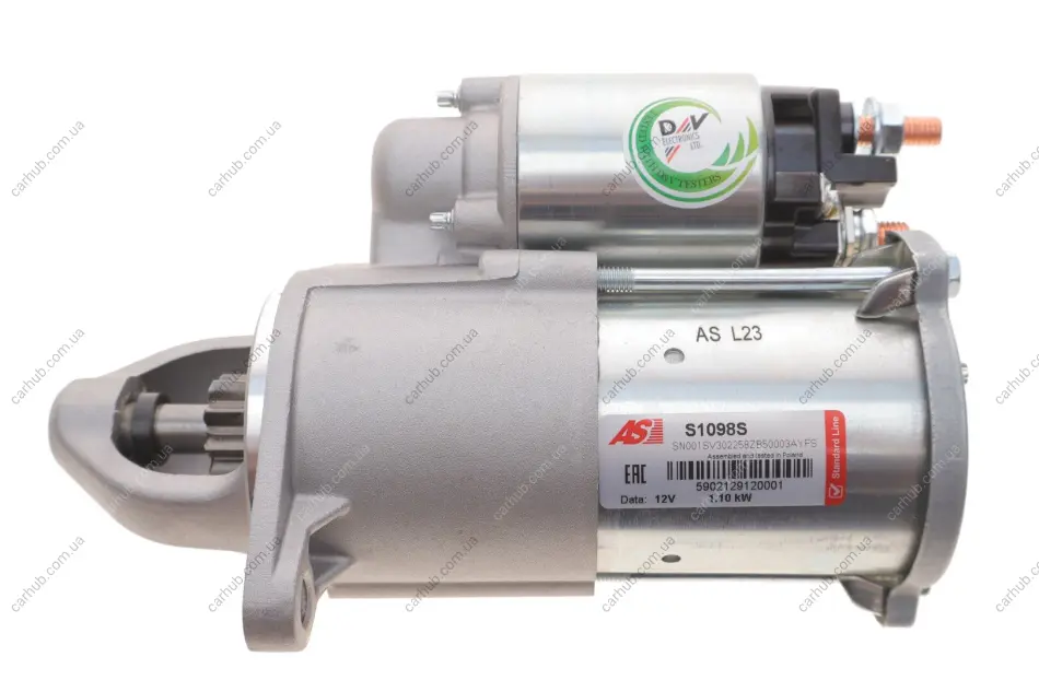 Стартер Opel Astra G/H/J/Combo/Insignia A 1.4-1.8 02- (12V/1.4kw) (z=9) AS-PL S1098S (фото 1)